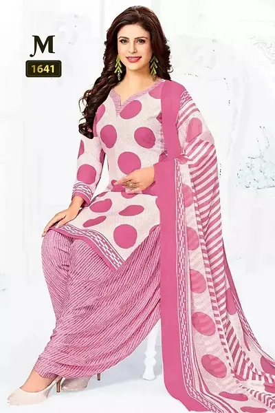 Beautiful Crepe Dress Material with Dupatta