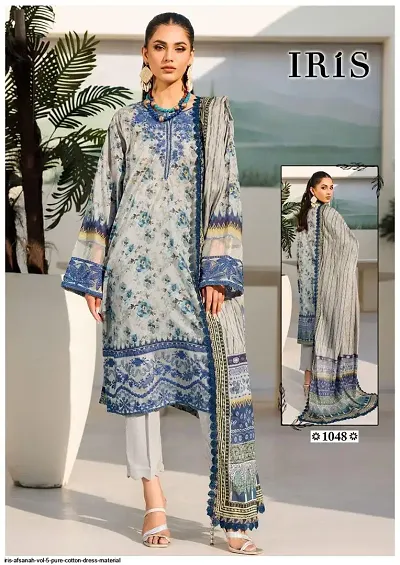 Stylish Cotton Printed Unstitched Suit