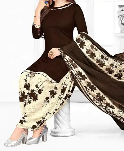 Beautiful Crepe Dress Material with Dupatta