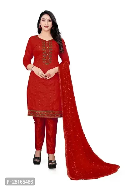 Designer Crepe Unstitched Dress Material Top With Bottom Wear And Dupatta Set For Women