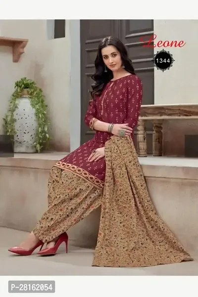 Designer American Crepe Unstitched Dress Material Top With Bottom Wear And Dupatta Set For Women
