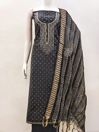 Womens Jacquard Handwork Dress material