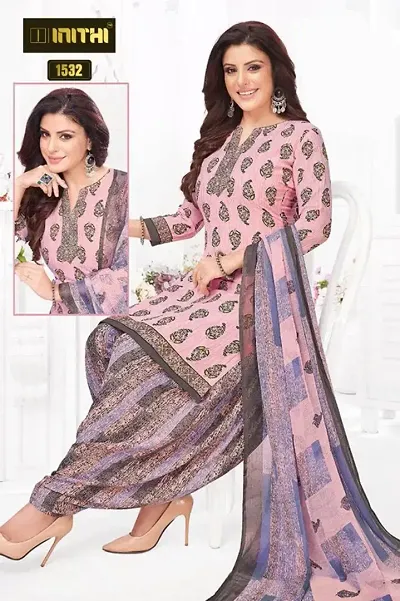 Beautiful American Crepe Dress Material with Dupatta