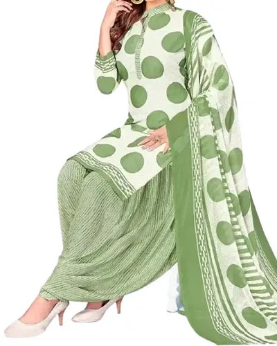 Beautiful Crepe Dress Material with Dupatta