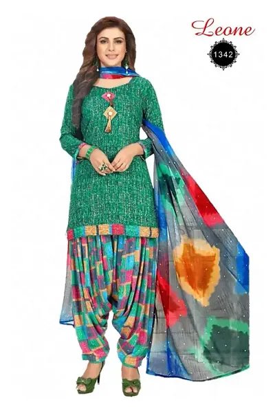 Beautiful Crepe Dress Material with Dupatta