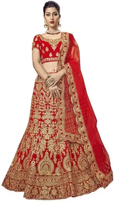 Stylish Silk Blend Lehenga Choli Set For Women