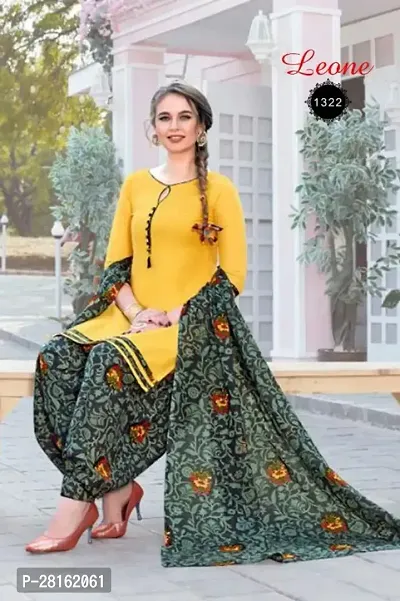 Designer American Crepe Unstitched Dress Material Top With Bottom Wear And Dupatta Set For Women