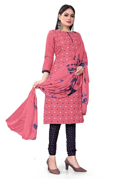 Stylish Cotton Printed Unstitched Suit