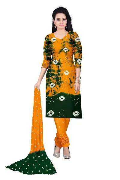 Bandhani Pure Cotton Dress Material