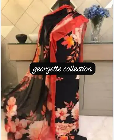 Stylish Georgette Printed Unstitched Suit