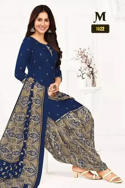 Beautiful Crepe Dress Material with Dupatta