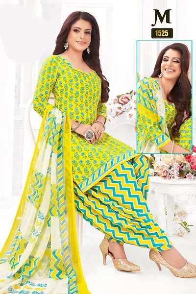 Beautiful Crepe Dress Material with Dupatta