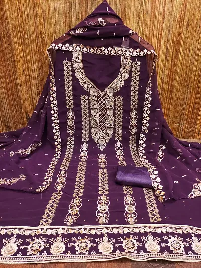 Classic Dress Material with Dupatta for Women