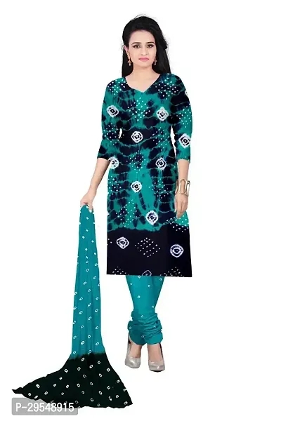 Elegant Multicoloured Rayon Dyed Dress Material with Dupatta For Women