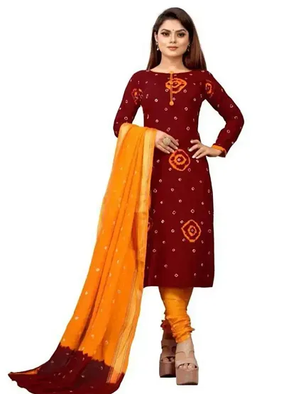 Classic Rayon Dress Material with Dupatta for Women