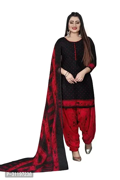 Trendy Crepe Dress Material With Dupatta-thumb0