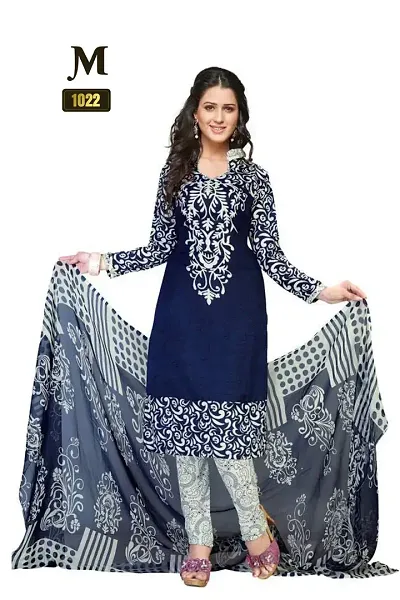 Beautiful Crepe Dress Material with Dupatta