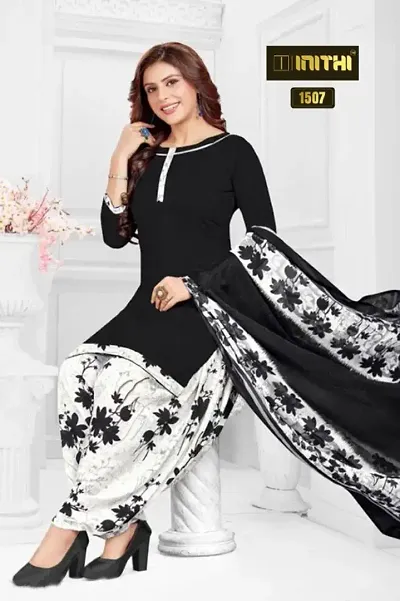 Beautiful American Crepe Dress Material with Dupatta