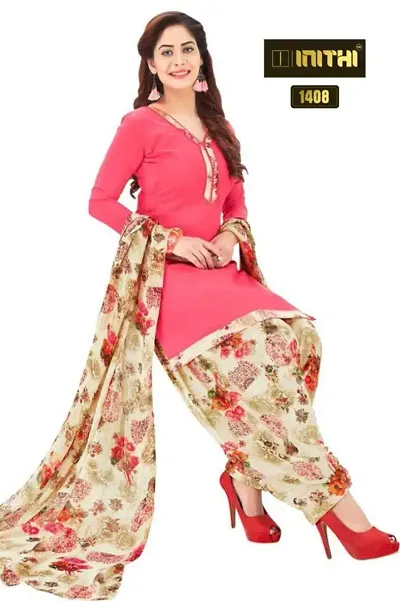 Beautiful Crepe Dress Material with Dupatta