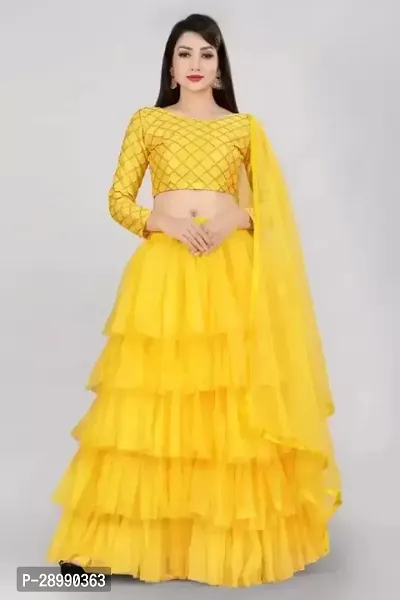 Stylish Net Lehenga Choli Set For Women