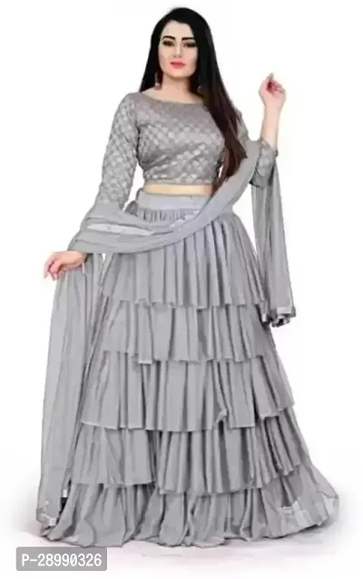 Stylish Net Lehenga Choli Set For Women-thumb0