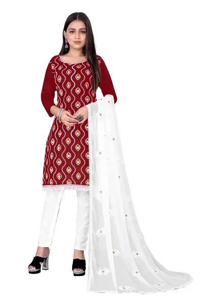 Dress Material For Women With Embroidered Work