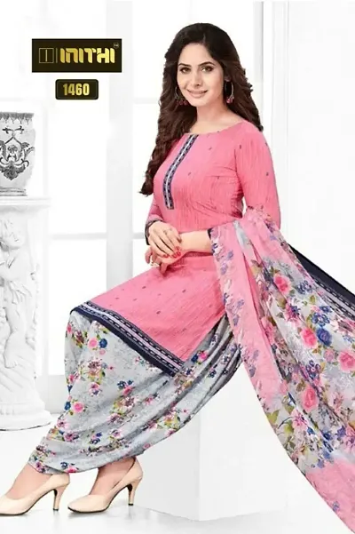 Beautiful American Crepe Dress Material with Dupatta