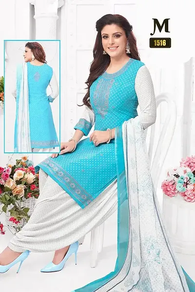 Fancy Synthetic Unstitched Dress Material for Women