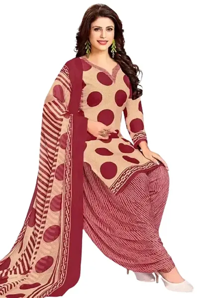 Beautiful Crepe Dress Material with Dupatta