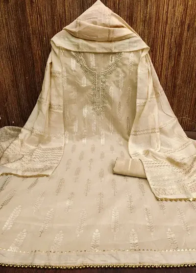 Classic Banarasi Silk Unstitched Dress Material For Women