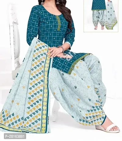 Designer Crepe Unstitched Dress Material Top With Bottom Wear And Dupatta Set For Women