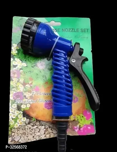 7 in 1 Water Gun Multi Pattern HandControlled High Pressure Garden Hose Nozzle for Plants Lawn House and Floor Cleaning Grass Flower Pets Car Bike Washer Watering Spray Gun Blue Pack of 1-thumb0