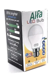 ALFA Base B22 9w led bulb pack of 3 (white colour)-thumb1