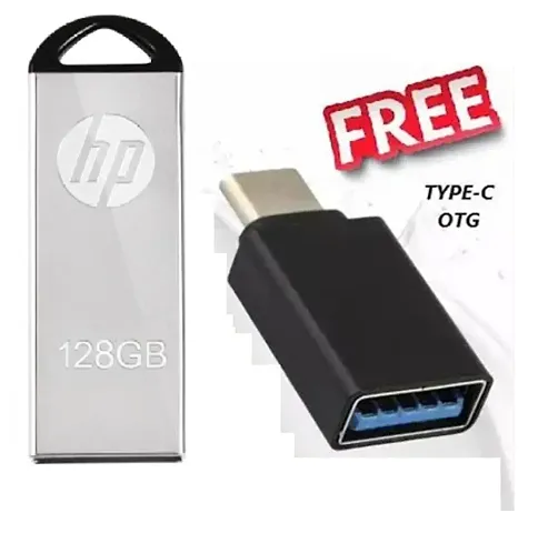 H/P v220m 128 GB Pen Drive  (Silver)