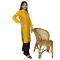 Snowlife NOMAN KURTIES, Colour, Womens Stylish and Fancy Solid Plain Rayon Straight Round Neck Formal Office wear as Well as Casual wear Kurtis with 3/4th Sleeves-thumb4