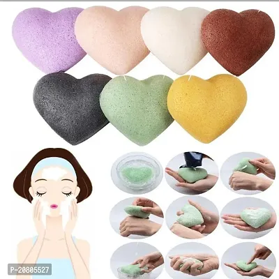 BAH Konjac Cleaning Sponge Puff Exfoliating Facial Sponge for Deep Clean Red-thumb3