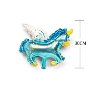 BAH 10pcs Mini Flying Horse Unicorn Foil Balloons Kids Birthday Party Decor Blue-thumb1