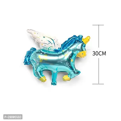 BAH 10pcs Mini Flying Horse Unicorn Foil Balloons Kids Birthday Party Decor Blue-thumb2