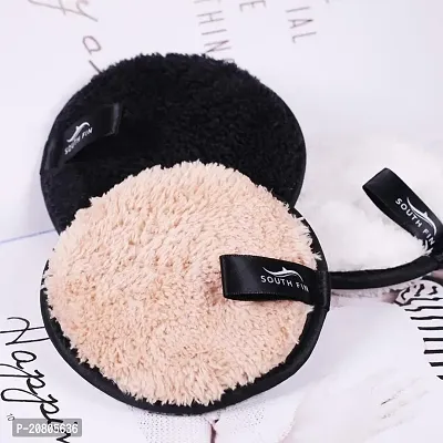 BAH Reusable Makeup Remover Pads Cosmetic Facial Cleansing Puff Sponges Black