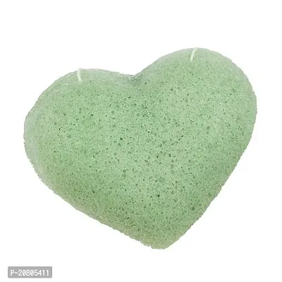 BAH Konjac Cleaning Sponge Puff Exfoliating Facial Sponge for Deep Clean Green