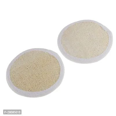 BAH 2pcs/set Round Loofah Luffa Sponge Scrubber Pads Facial Pore Blackhead Cleansing Washing SPA Massage Puff-thumb3