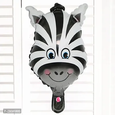 BAH Cute Cartoon Animal Head Balloon Foil Balloon for Kid Birthday Party Zebra