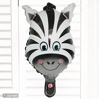 BAH Cute Cartoon Animal Head Balloon Foil Balloon for Kid Birthday Party Zebra-thumb0