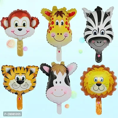 BAH Cute Cartoon Animal Head Balloon Foil Balloon for Kid Birthday Party Zebra-thumb2