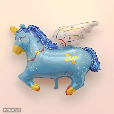 BAH 10pcs Mini Flying Horse Unicorn Foil Balloons Kids Birthday Party Decor Blue-thumb3