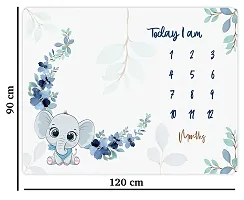 Digital Printed Baby Milestone Blanket For 1 to 12 Month-thumb1