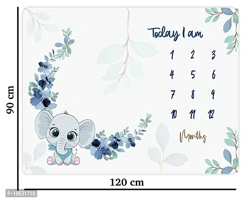 Digital Printed Baby Milestone Blanket For 1 to 12 Month-thumb2