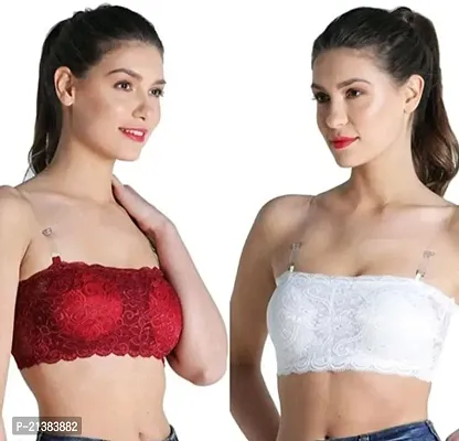 Stylish Net Solid Bras For Women Pack Of 2