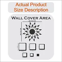 Classic Sun Black 24 Square-Cp327 Acrylic Mirror Wall Sticker|Mirror For Wall|Mirror Stickers For Wall|Wall Mirror|Flexible Mirror|3D Mirror Wall Stickers|Wall Sticker Cp-853-thumb2