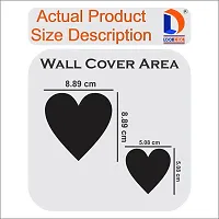 Classic 12 Large 12 Small Heart Silver Acrylic Mirror Wall Sticker|Mirror For Wall|Mirror Stickers For Wall|Wall Mirror|Flexible Mirror|3D Mirror Wall Stickers|Wall Sticker Cp-378-thumb2